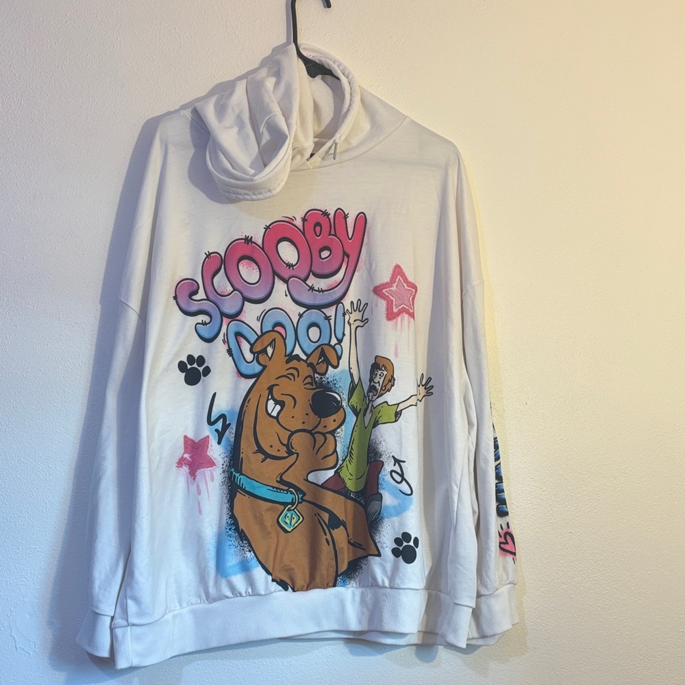 SHEIN 4XL White Scooby-Doo Graphic Hoodie